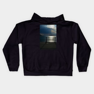 View out to sea as rain approaches Kids Hoodie